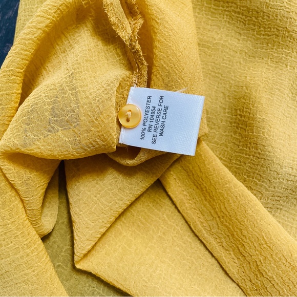 Antilia Femme Yellow Bubble Sleeve Top - Picture 9 of 11